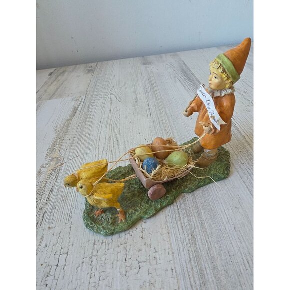 Vintage bruce Elsass Bethany Lowe chick cart Easter parade AS IS figurine statue - Picture 2 of 9
